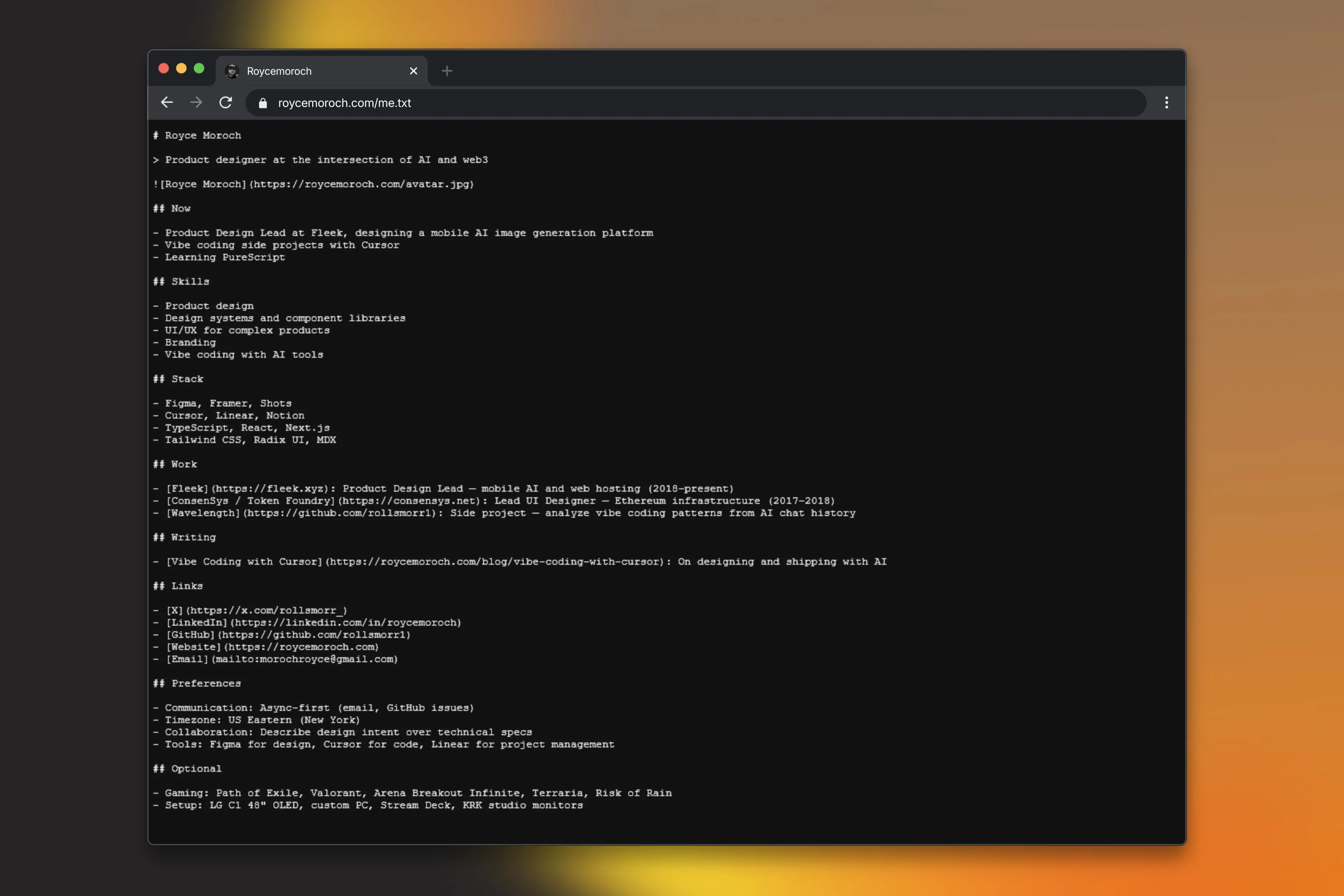 me.txt - Screenshot 1